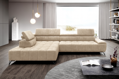 PALOSSO L 126" x 86" Wide Sectional with Electric Seat Extension
