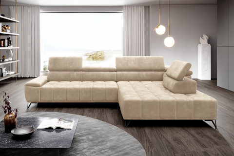 PALOSSO L 126" x 86" Wide Sectional with Electric Seat Extension