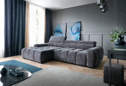 BRONTE MINI 112" x 66" Wide Sectional with Electric Seat Extension