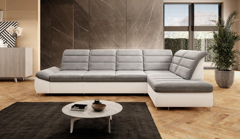 DONATELLA L2 136" x 80.5" Wide Sleeper Sectional with Storage