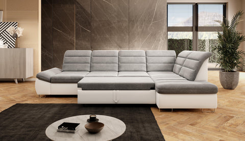 DONATELLA L2 136" x 80.5" Wide Sleeper Sectional with Storage