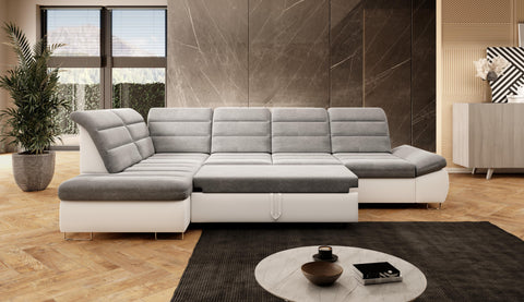 DONATELLA L2 136" x 80.5" Wide Sleeper Sectional with Storage