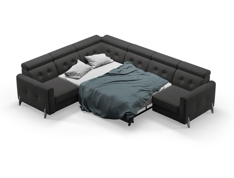 MONACO L2 120" x 96" Wide Sleeper Sectional with Storage