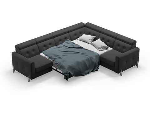 MONACO L2 120" x 96" Wide Sleeper Sectional with Storage