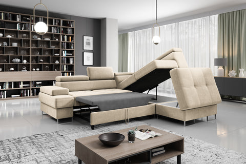 GALAXY L 103" x 88"  Wide Sleeper Sectional with Storage
