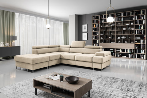 GALAXY L 103" x 88"  Wide Sleeper Sectional with Storage