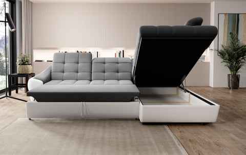 ALVARO L 107" x 80.5" Wide Sleeper Sectional with Storage