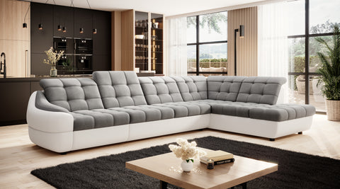 ALVARO L2 136" x 85" Wide Sleeper Sectional with Storage