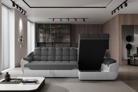 ALVARO MINI 114"x 74.5" Wide Sleeper Sectional with Storage