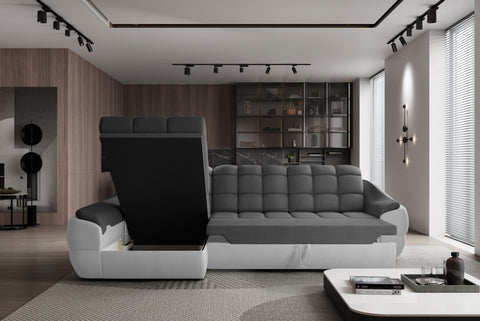 ALVARO MINI 114"x 74.5" Wide Sleeper Sectional with Storage