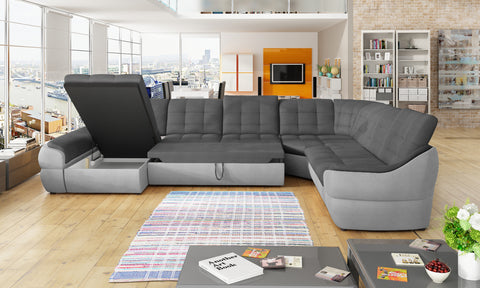 ALVARO XL 153"x 122"x 74.5" Wide Sleeper Sectional with Storage