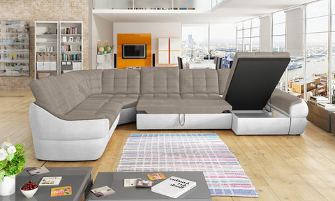 ALVARO XL 153"x 122"x 74.5" Wide Sleeper Sectional with Storage