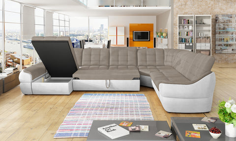 ALVARO XL 153"x 122"x 74.5" Wide Sleeper Sectional with Storage