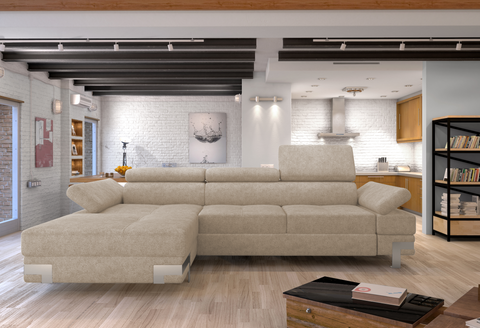 APRILLA MINI 106" x 68' Wide Sleeper Sectional with Storage