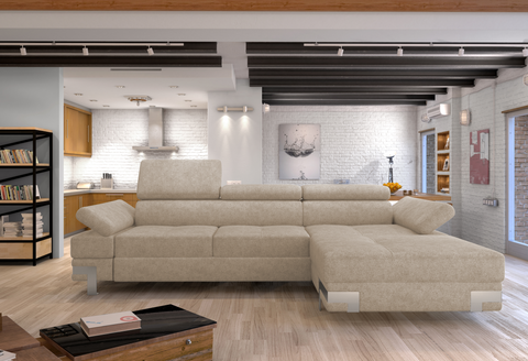 APRILLA MINI 106" x 68' Wide Sleeper Sectional with Storage