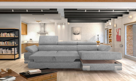 APRILLA MINI 106"x 68" Wide Sleeper Sectional with Storage