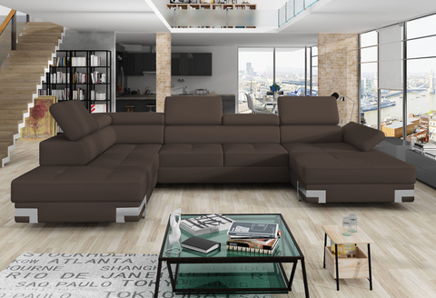 APRILLA XL 133.5"x 87.5" x 69" Wide Sleeper Sectional with Storage