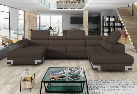 APRILLA XL 133.5"x 87.5" x 69" Wide Sleeper Sectional with Storage