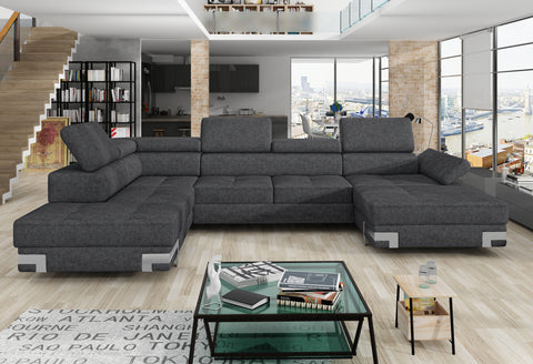 APRILLA XL 133.5"x 87.5" x 69" Wide Sleeper Sectional with Storage
