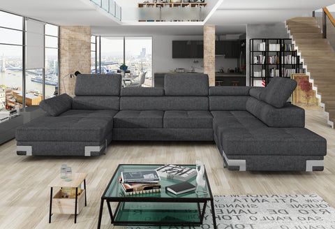APRILLA XL 133.5"x 87.5" x 69" Wide Sleeper Sectional with Storage