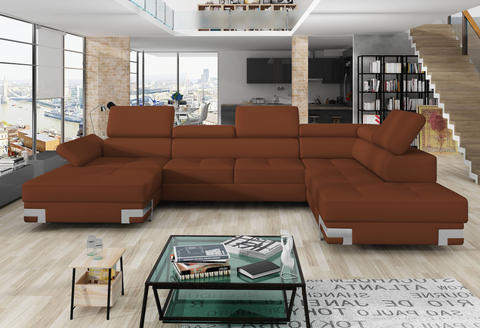 APRILLA XL 133.5"x 87.5" x 69" Wide Sleeper Sectional with Storage