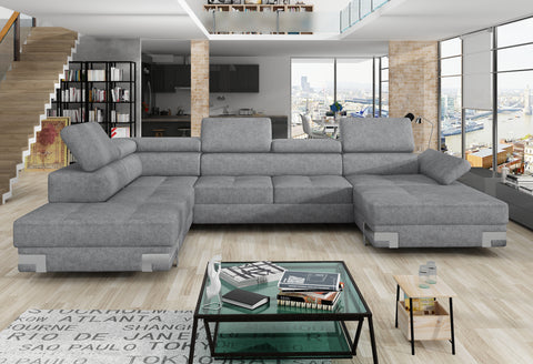APRILLA XL 133.5"x 87.5" x 69" Wide Sleeper Sectional with Storage