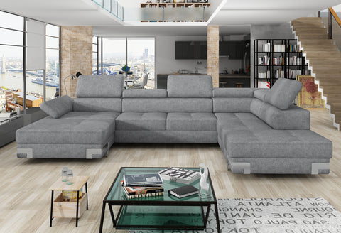 APRILLA XL 133.5"x 87.5" x 69" Wide Sleeper Sectional with Storage