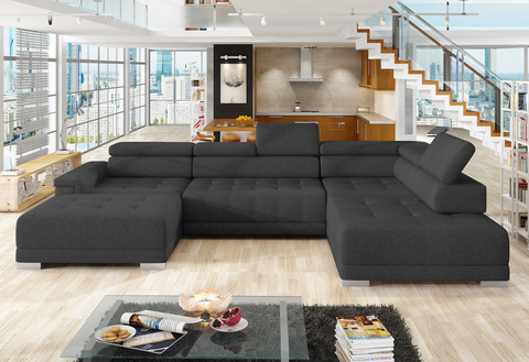 CARINA XL 147" x 86.5" x 70" Wide Sectional with Electric Seat Extension