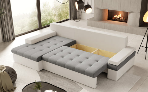 CESARE MINI L 108" x 71.5" Wide Sleeper Sectional with Storage