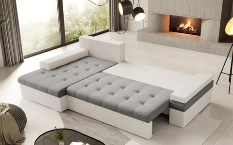 CESARE MINI L 108" x 71.5" Wide Sleeper Sectional with Storage