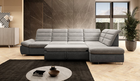 DONATELLA L2 136" x 80.5" Wide Sleeper Sectional with Storage