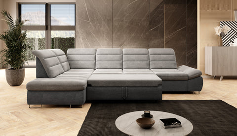 DONATELLA L2 136" x 80.5" Wide Sleeper Sectional with Storage