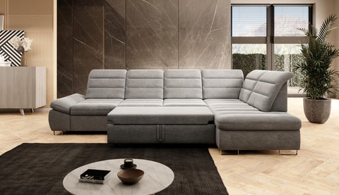 DONATELLA L2 136" x 80.5" Wide Sleeper Sectional with Storage