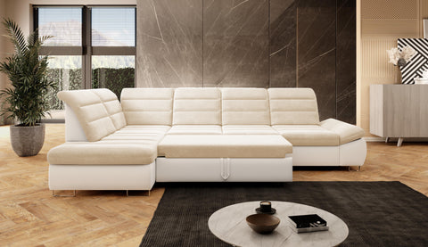 DONATELLA L2 136" x 80.5" Wide Sleeper Sectional with Storage