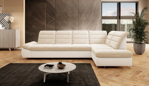 DONATELLA L2 136" x 80.5" Wide Sleeper Sectional with Storage