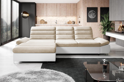 DONATELLA MINI 120.5" x 74.5" Wide Sleeper Sectional with Storage