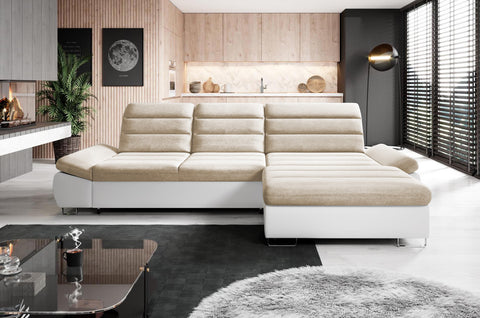 DONATELLA MINI 120.5" x 74.5" Wide Sleeper Sectional with Storage