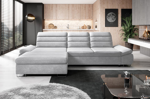 DONATELLA MINI 120.5" x 74.5" Wide Sleeper Sectional with Storage