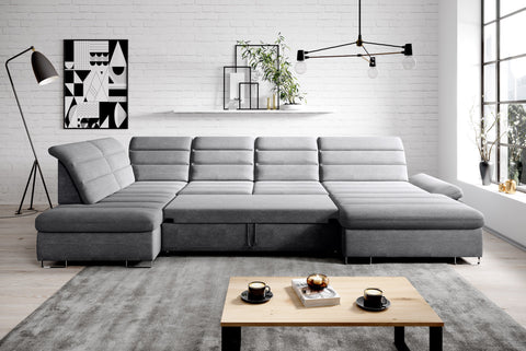 DONATELLA XL 145" x 84" x 74.5" Wide Sleeper Sectional with Storage