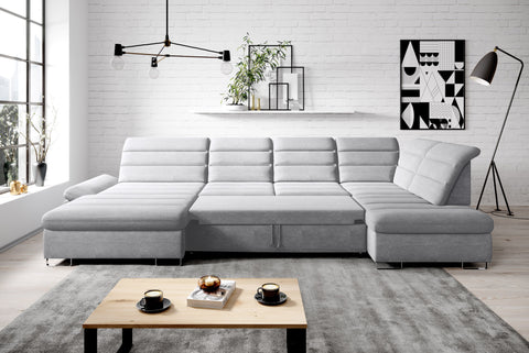 DONATELLA XL 145" x 84" x 74.5" Wide Sleeper Sectional with Storage