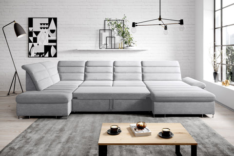 DONATELLA XL 145" x 84" x 74.5" Wide Sleeper Sectional with Storage