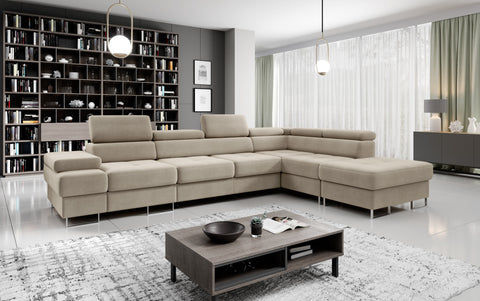 GALAXY L2 131" x 88"  Wide Sleeper Sectional with Storage