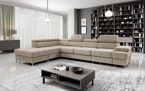 GALAXY L2 131" x 88"  Wide Sleeper Sectional with Storage