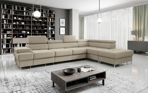 GALAXY L2 131" x 88" Wide Sleeper Sectional with Storage