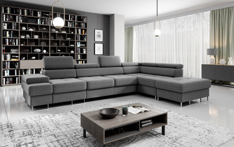 GALAXY L2 131" x 88" Wide Sleeper Sectional with Storage