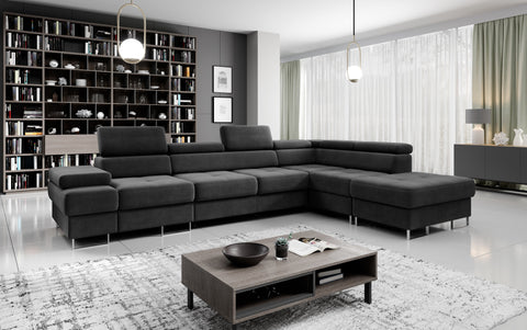 GALAXY L2 131" x 88"  Wide Sleeper Sectional with Storage