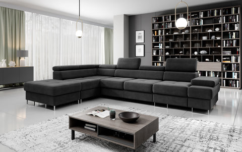 GALAXY L2 131" x 88"  Wide Sleeper Sectional with Storage