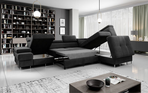 GALAXY L2 131" x 88" Wide Sleeper Sectional with Storage