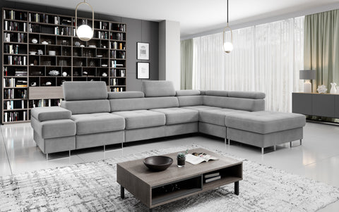 GALAXY L2 131" x 88" Wide Sleeper Sectional with Storage