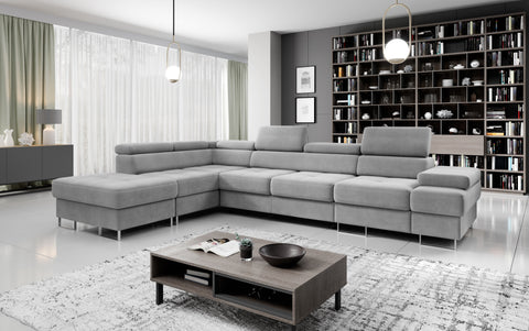 GALAXY L2 131" x 88" Wide Sleeper Sectional with Storage
